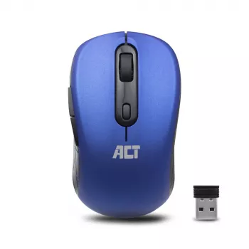 ACT AC5140 tweehandige draadloze muis, 1600 DPI, RF Wireless, blauw/zwart