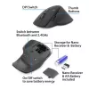 ACT draadloze Multi-Connect muis Bluetooth of USB-A-ontvanger, 2400 DPI met Silent Click, milieuvriendelijk
