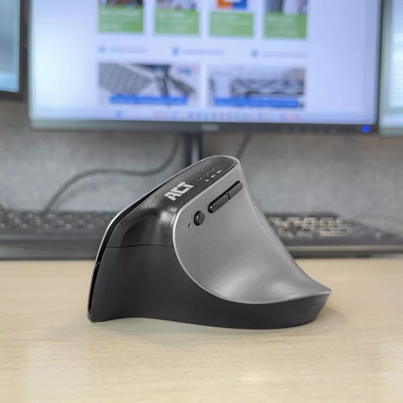 ACT draadloze ergonomische muis met Bluetooth en USB-C/USB-A