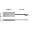 USB-hub ACT AC6121 Type-A 5000 Mbit/s aluminium