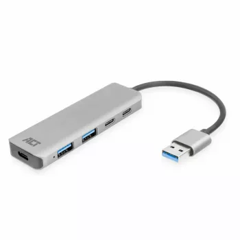 USB-hub ACT AC6125 3.2 Gen 1 Type-A 5000 Mbit/s grijs