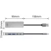 USB-hub ACT AC6125 3.2 Gen 1 Type-A 5000 Mbit/s grijs