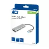 USB-hub ACT AC6125 3.2 Gen 1 Type-A 5000 Mbit/s grijs