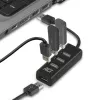 USB-hub ACT AC6205 2.0 480 Mbit/s zwart 0,12 m