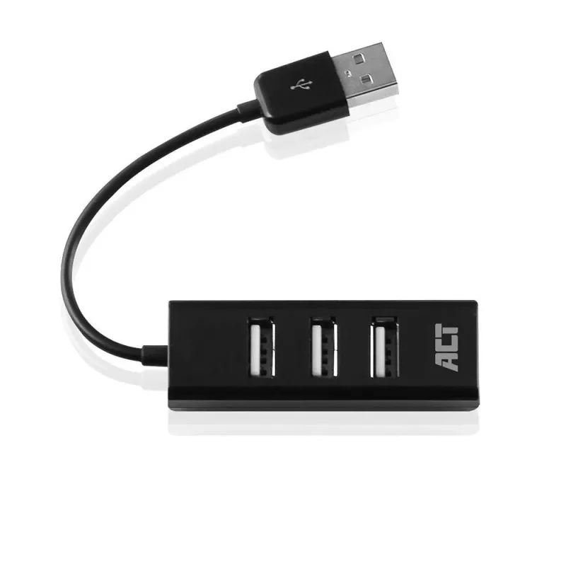 USB-hub ACT AC6205 2.0 480 Mbit/s zwart 0,12 m