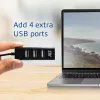 USB-hub ACT AC6205 2.0 480 Mbit/s zwart 0,12 m