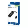 USB-hub ACT AC6205 2.0 480 Mbit/s zwart 0,12 m