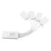 ACT USB-hub 4 poorten USB-A flexibel USB 3.2 Gen 1 wit 480 Mbit/s