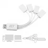 ACT USB-hub 4 poorten USB-A flexibel USB 3.2 Gen 1 wit 480 Mbit/s
