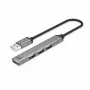 ACT AC6225 USB 2.0-hub 480 Mbit/s grijs aluminium