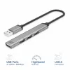 ACT AC6225 USB 2.0-hub 480 Mbit/s grijs aluminium