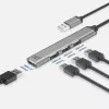 ACT AC6225 USB 2.0-hub 480 Mbit/s grijs aluminium
