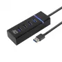 ACT AC6300 USB 3.2 Gen 1-hub Type-A 5000 Mbit/s zwart