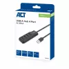 ACT AC6320 interface-hub USB 3.2 Gen 1 (3.1 Gen 1) Type-A 5000 Mbit/s zwart