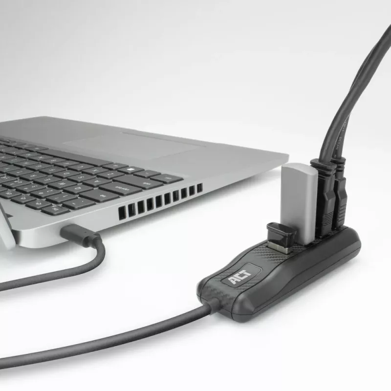 ACT AC6420 interface-hub USB 3.2 Gen 1 (3.1 Gen 1) Type-C 5000 Mbit/s zwart