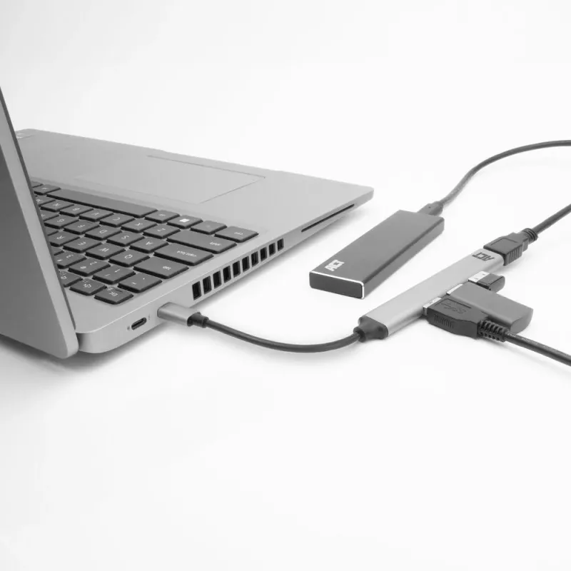 USB-hub ACT AC6425 Type-C 5000 Mbit/s aluminium grijs