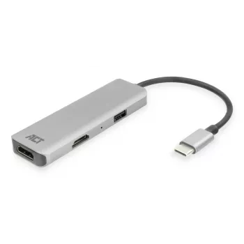 ACT USB-C 4K multiport-adapter voor 2 HDMI-monitoren, USB-A data-aansluiting