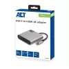 ACT USB-C multiport-adapter voor 1 HDMI-monitor, 1x USB-A, PD-doorgifte
