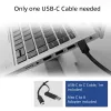 ACT USB-C dockingstation 4K, voor 2 of 3 HDMI/DisplayPort-monitoren, DisplayLink