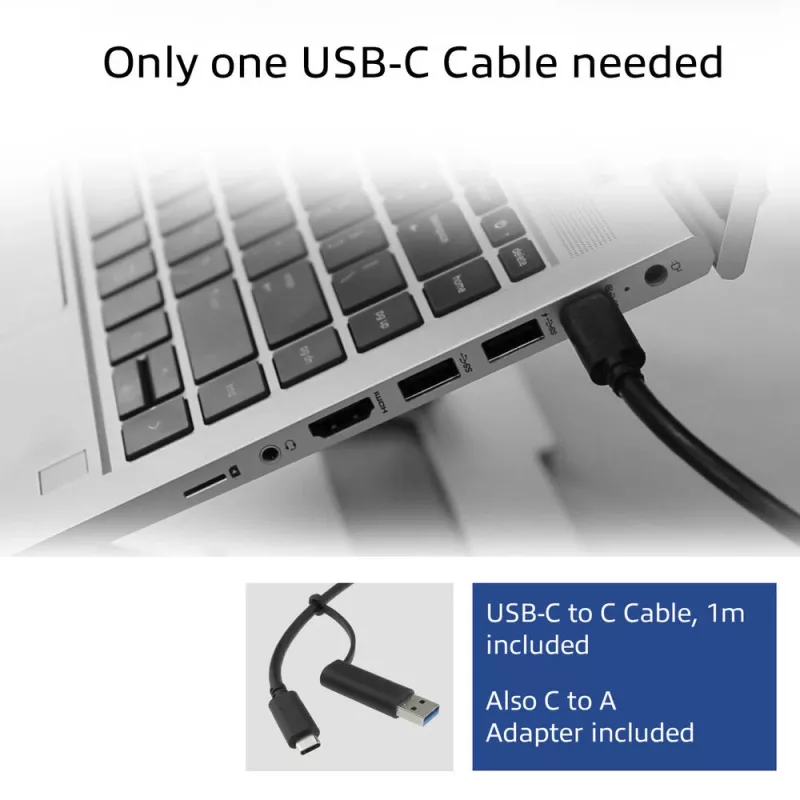 ACT USB-C dockingstation 4K, voor 2 of 3 HDMI/DisplayPort-monitoren, DisplayLink