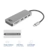 ACT USB-C-hub 3.0, 3x USB-A, kaartlezer, PD-doorgifte