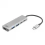 ACT AC7072 USB 3.2 Gen 1 Type-C-hub 5000 Mbit/s zwart grijs