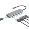 ACT AC7072 USB 3.2 Gen 1 Type-C-hub 5000 Mbit/s zwart grijs