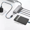 ACT AC7072 USB 3.2 Gen 1 Type-C-hub 5000 Mbit/s zwart grijs