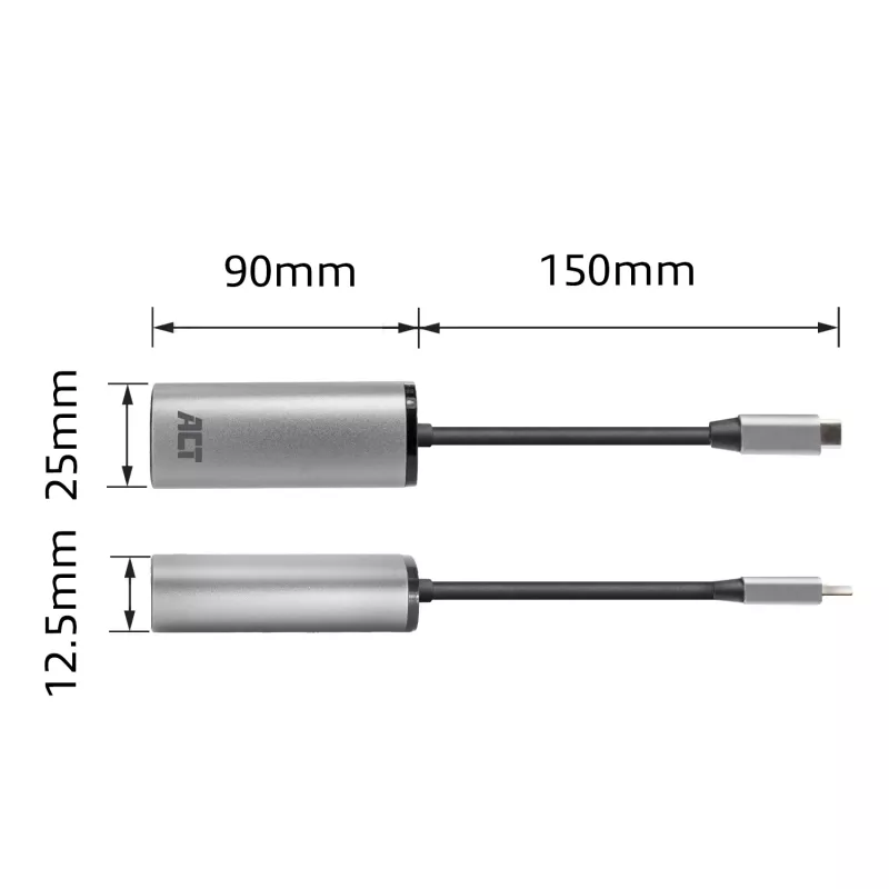 USB-hub ACT AC7081 Type-C 2500 Mbit/s aluminium