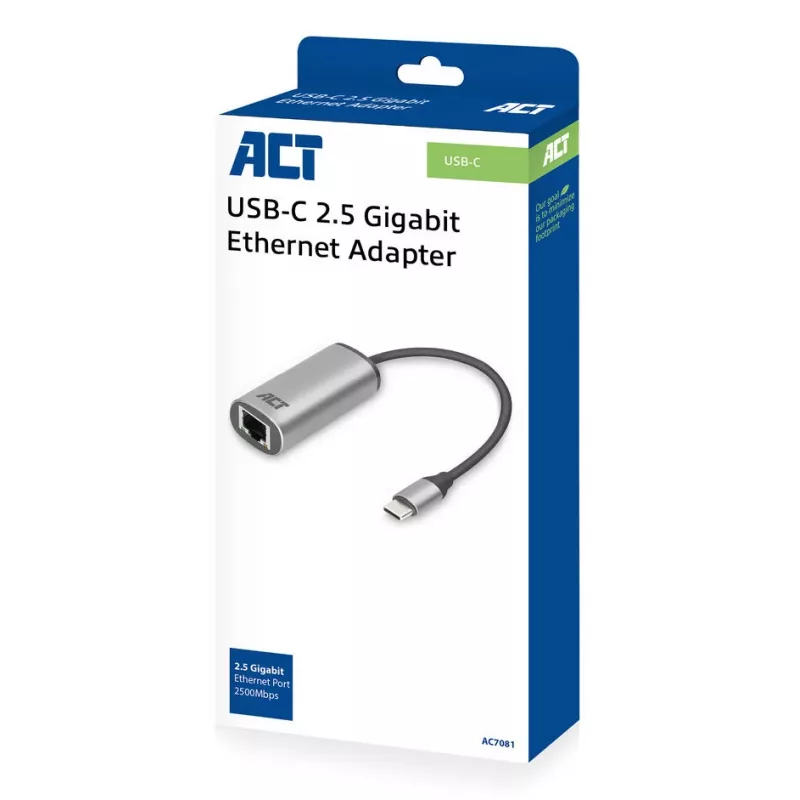 USB-hub ACT AC7081 Type-C 2500 Mbit/s aluminium