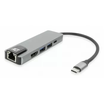 ACT USB-C 4K dockingstation voor 1 HDMI-monitor, Ethernet, USB-A, PD-doorgifte