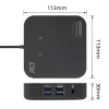 ACT universeel USB-C dockingstation 4K, voor 2 HDMI/DisplayPort-monitoren, DisplayLink, compact ontwerp