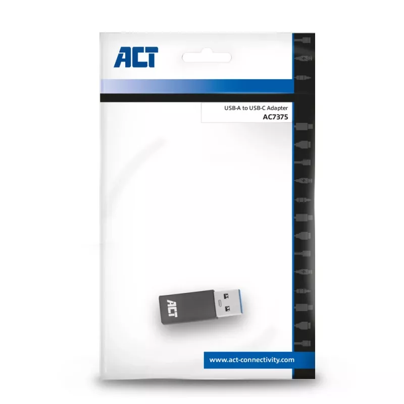 USB-A naar USB-C-adapter ACT AC7375 grijs