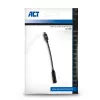 Audiokabel ACT AC7380 0,11 m 3,5 mm bus USB Type-C stekker zwart