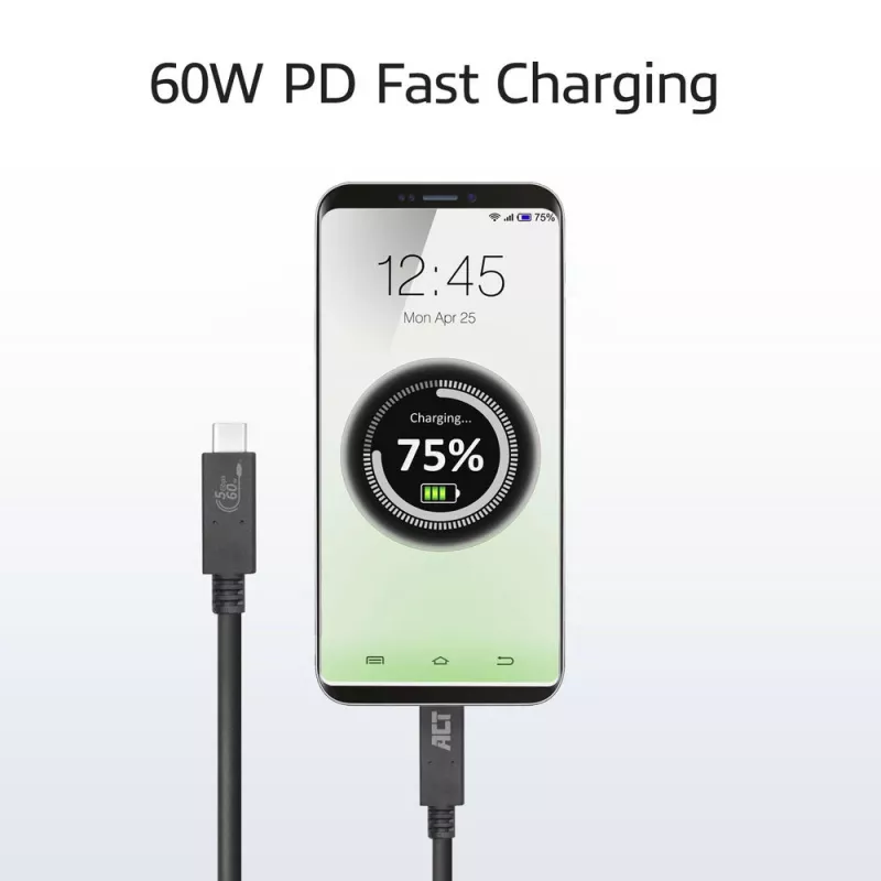 ACT USB 3.0-kabel USB-C USB-IF gecertificeerd 2 meter 5 Gbit/s