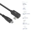 ACT USB 3.0-haakse kabel USB-C 1 meter 5 Gbit/s zwart