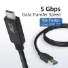 ACT USB 3.0-kabel USB-A naar USB-C 1 meter 5 Gbit/s zwart
