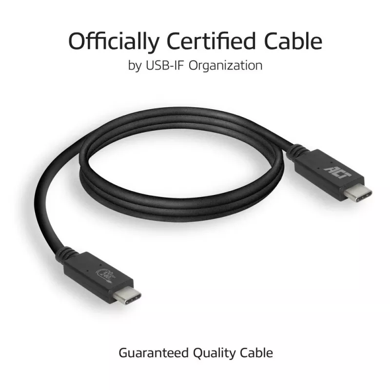 ACT USB4® 20Gbps-kabel, USB-C, USB-IF-gecertificeerd, 1 meter