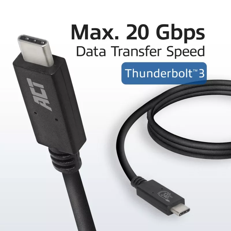 ACT USB4® 20Gbps-kabel, USB-C, USB-IF-gecertificeerd, 1 meter