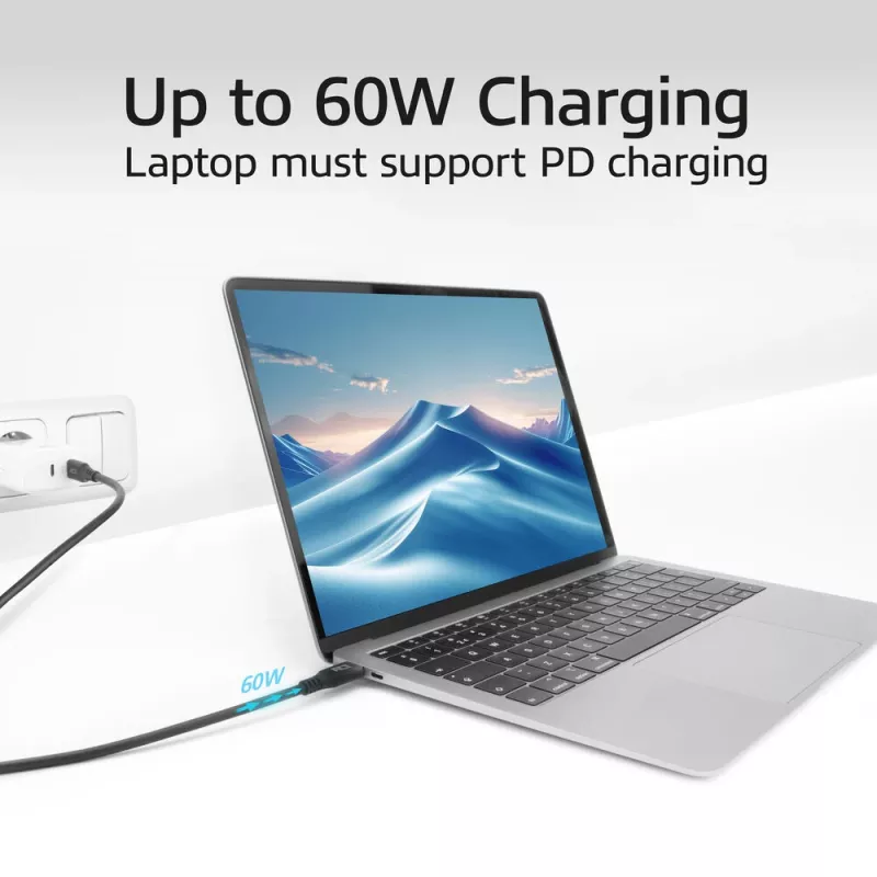 USB Type-C-kabel ACT AC7442 2m 10Gbps 60W zwart