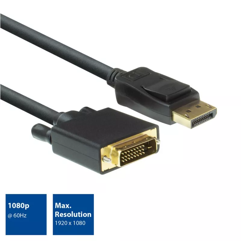 DisplayPort-naar-DVI-adapterkabel ACT AC7505 1,8 m