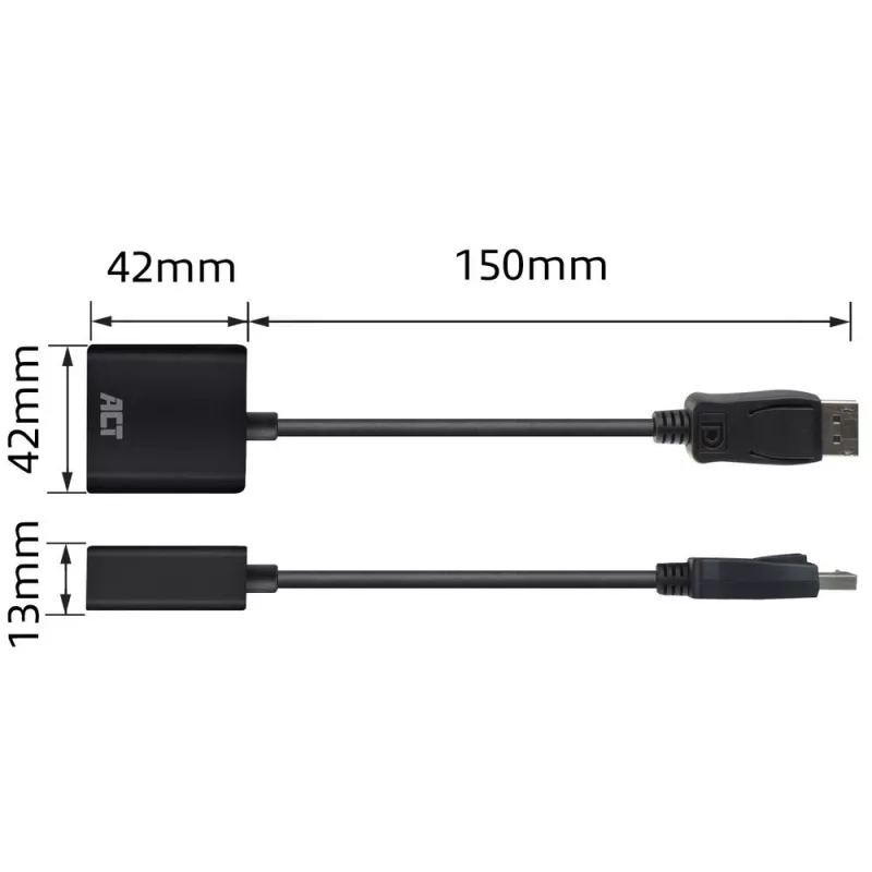 DisplayPort naar VGA-adapter ACT AC7515