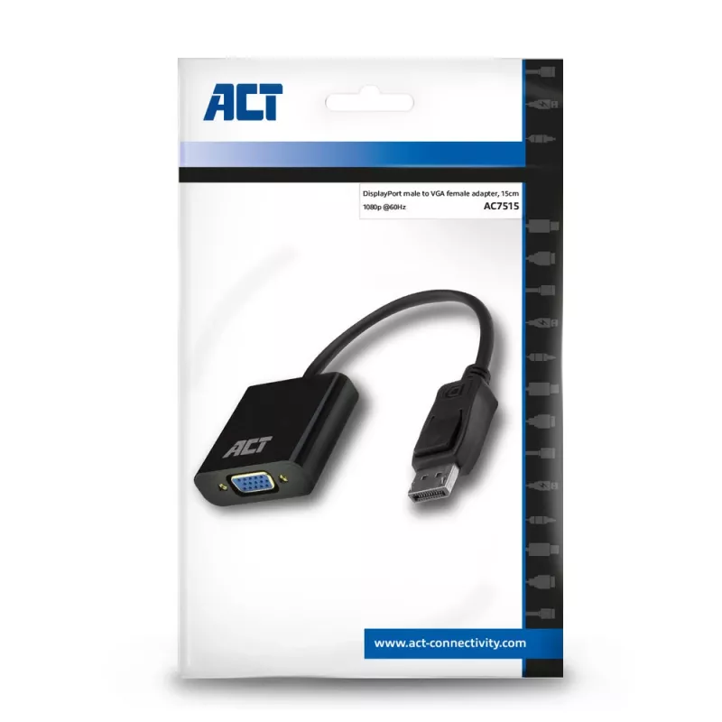 DisplayPort naar VGA-adapter ACT AC7515