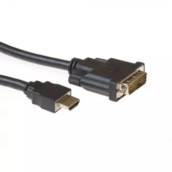ACT 2 meter HDMI-naar-DVI-D-adapterkabel, HDMI-A-stekker – DVI-D-Single-Link-stekker 18+1