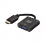 ACT 0,15 meter, HDMI-A-stekker naar VGA-bus adapter, met audio