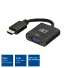 ACT 0,15 meter, HDMI-A-stekker naar VGA-bus adapter, met audio