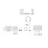 ACT 0,15 meter, HDMI-A-stekker naar VGA-bus adapter, met audio