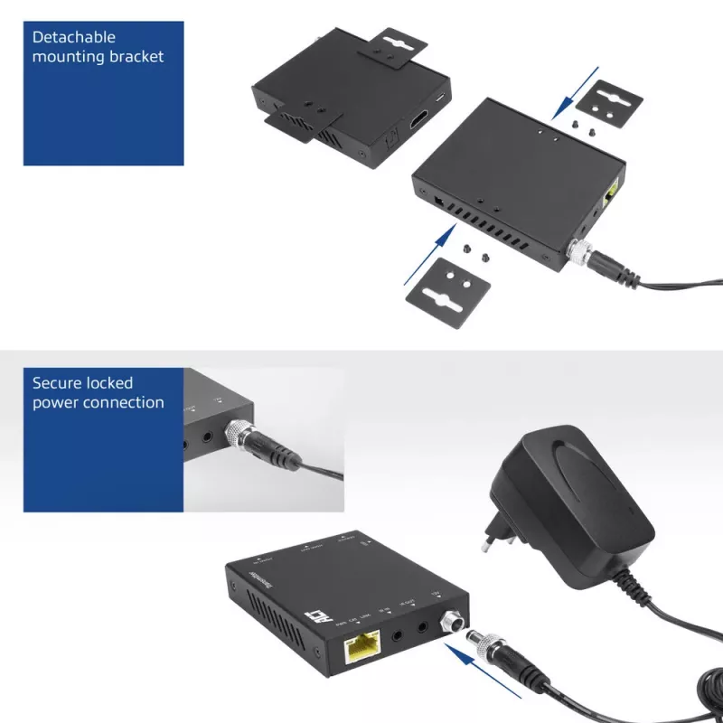 AV-zender & -ontvanger ACT 4K HDMI 2.0 Extender-set via CAT6 UTP met IR-ondersteuning, 60 meter
