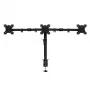 ACT AC8303 drievoudige monitorbeugel voor bureau, tot 27 inch, klem/doorschroefbevestiging, zwart