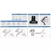 ACT gasveermonitorarm kantoor zwart AC8311 klem-/doorvoermontage 9 kg